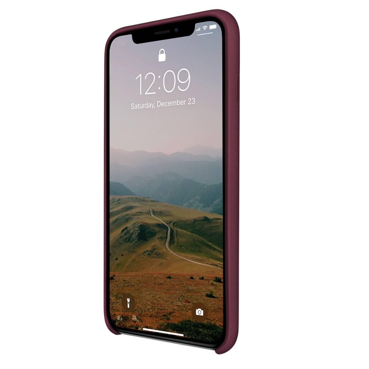 Coque Relaxed Leather Cuir pour iPhone X/XS Marsala-1