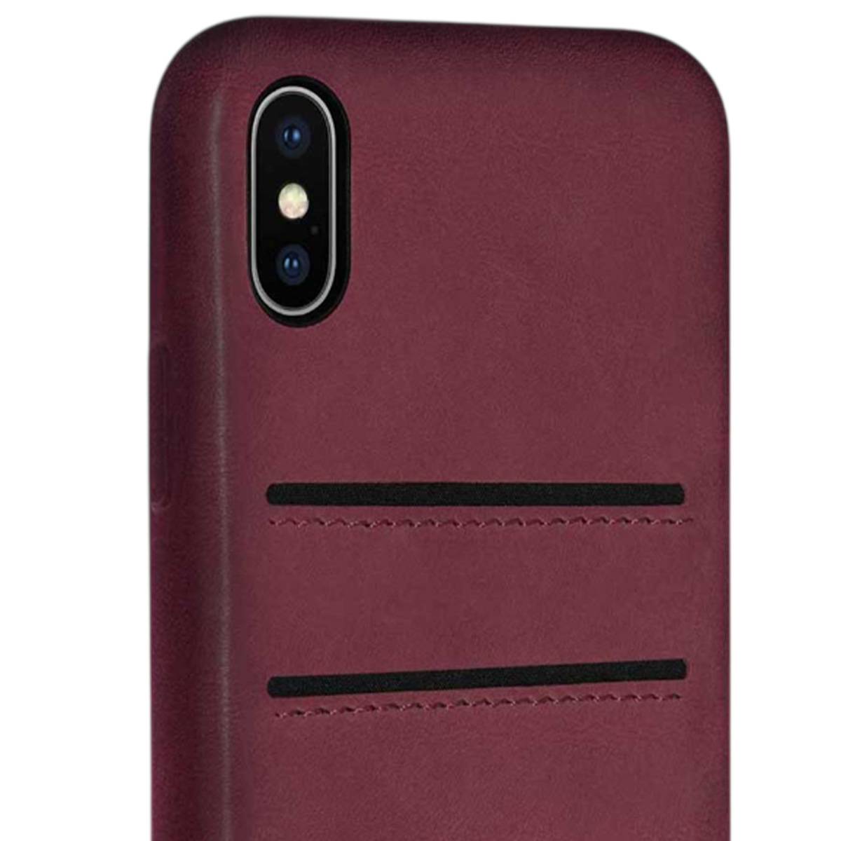 Coque Relaxed Leather Cuir pour iPhone X/XS Marsala-4