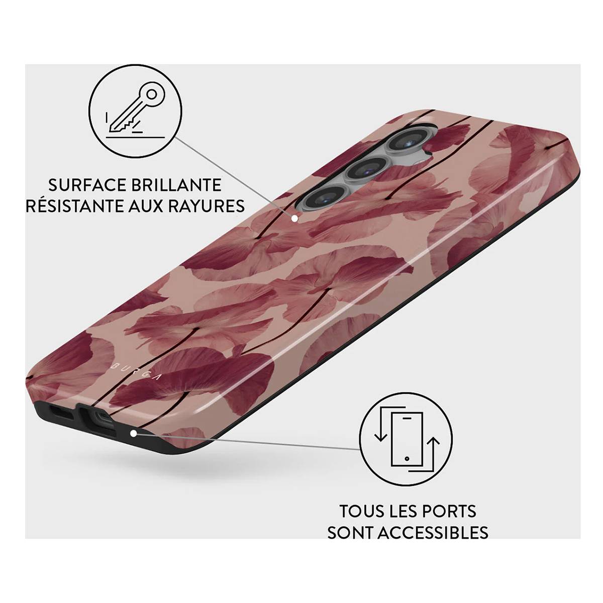 Coque pour Galaxy S24 Tough Antichocs Modèle Tender Kiss-1