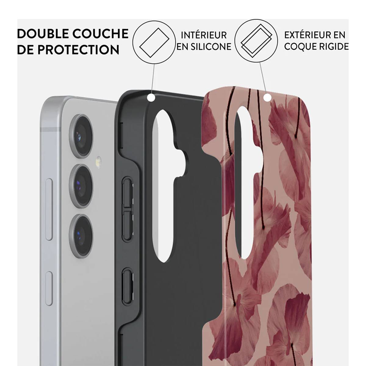 Coque pour Galaxy S24 Tough Antichocs Modèle Tender Kiss-2