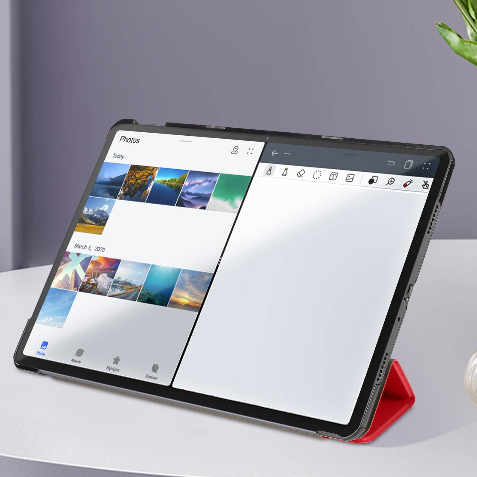 Étui pour Samsung Tab A9 Plus Clapet Trifold Support Video et Clavier-2