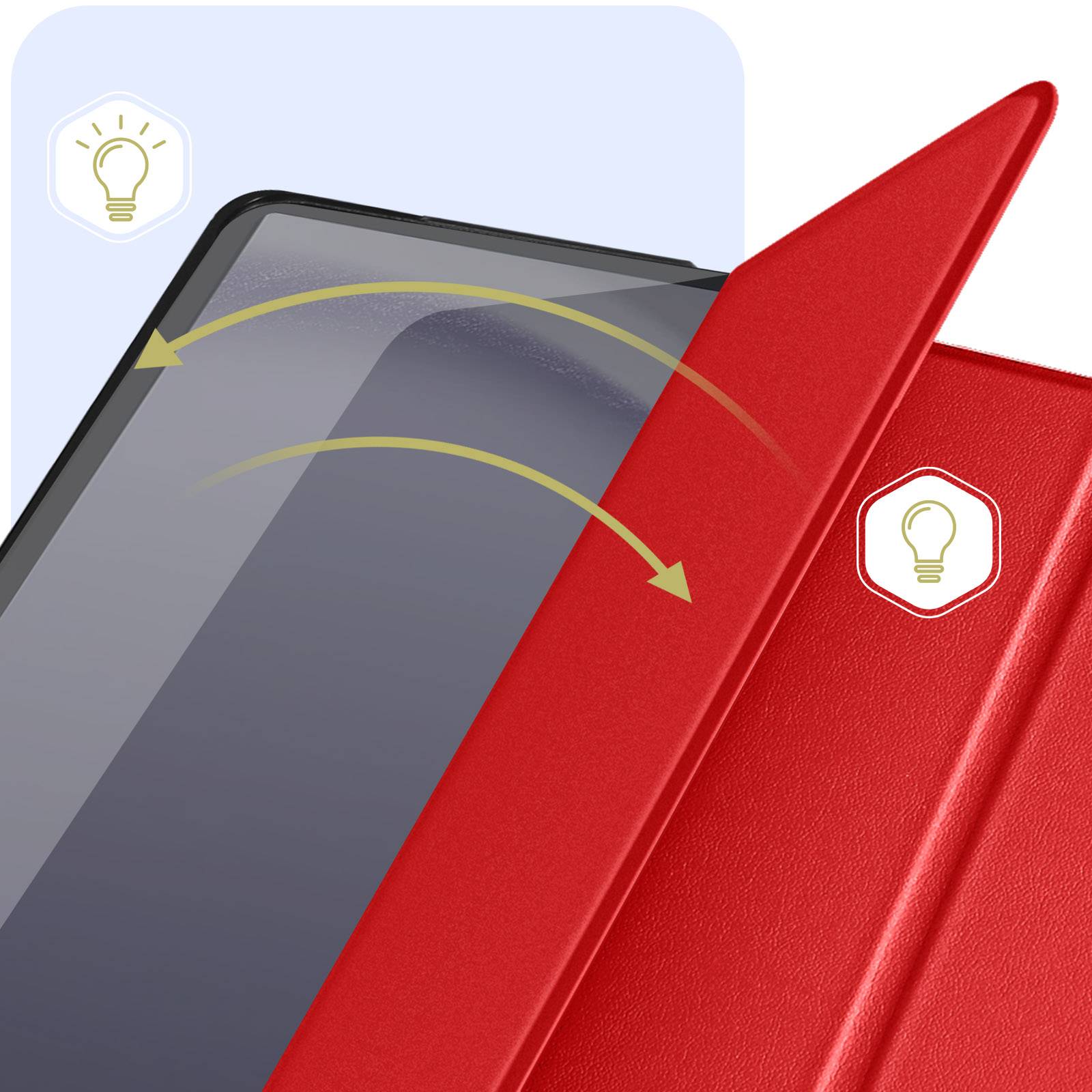 Étui pour Samsung Tab A9 Plus Clapet Trifold Support Video et Clavier-4