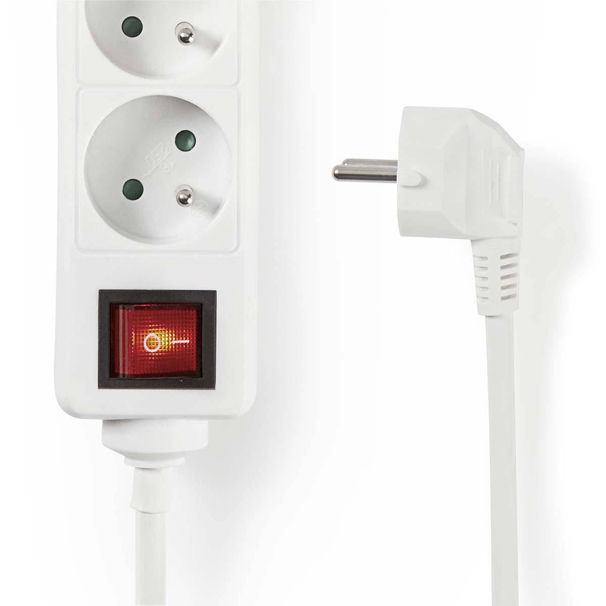 Rallonge Multiprise 6 Voies 3680W 16A 1.5m Type E avec Bouton marche/arrêt-1