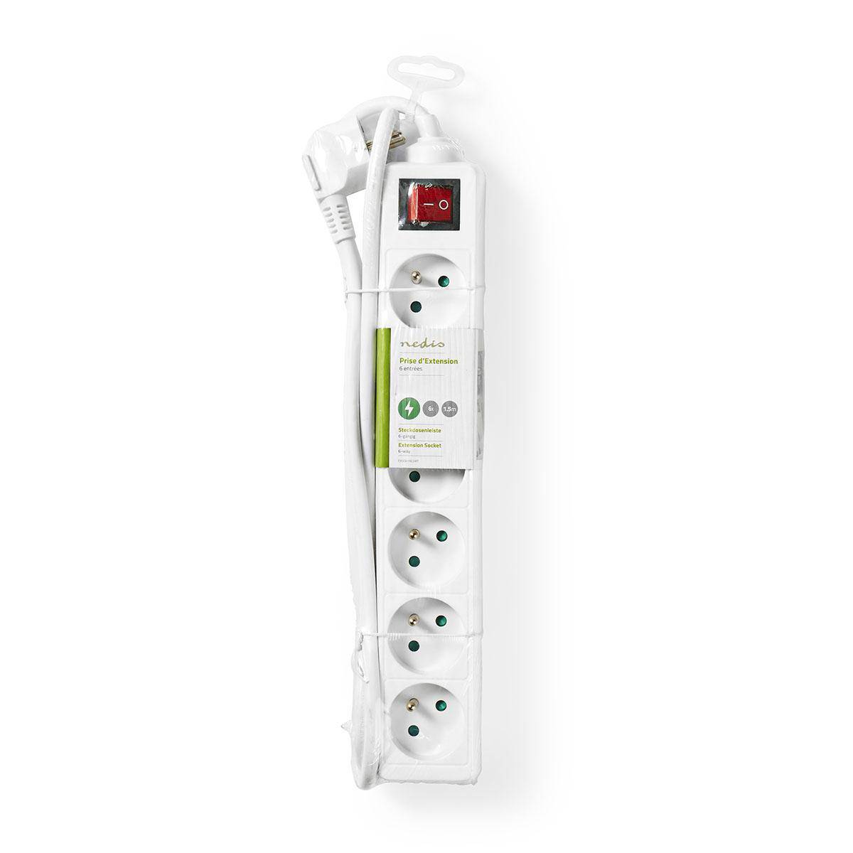Rallonge Multiprise 6 Voies 3680W 16A 1.5m Type E avec Bouton marche/arrêt-2
