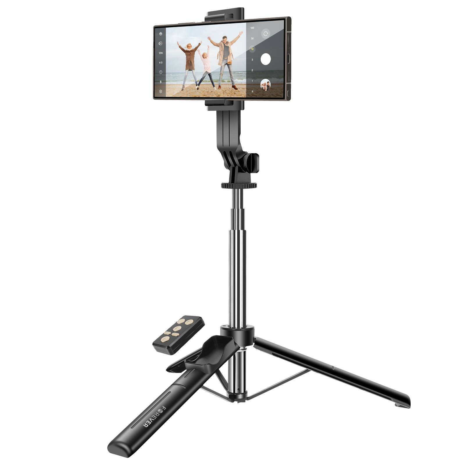 Perche à Selfie Bluetooth Trépied Extensible à 100 cm-0
