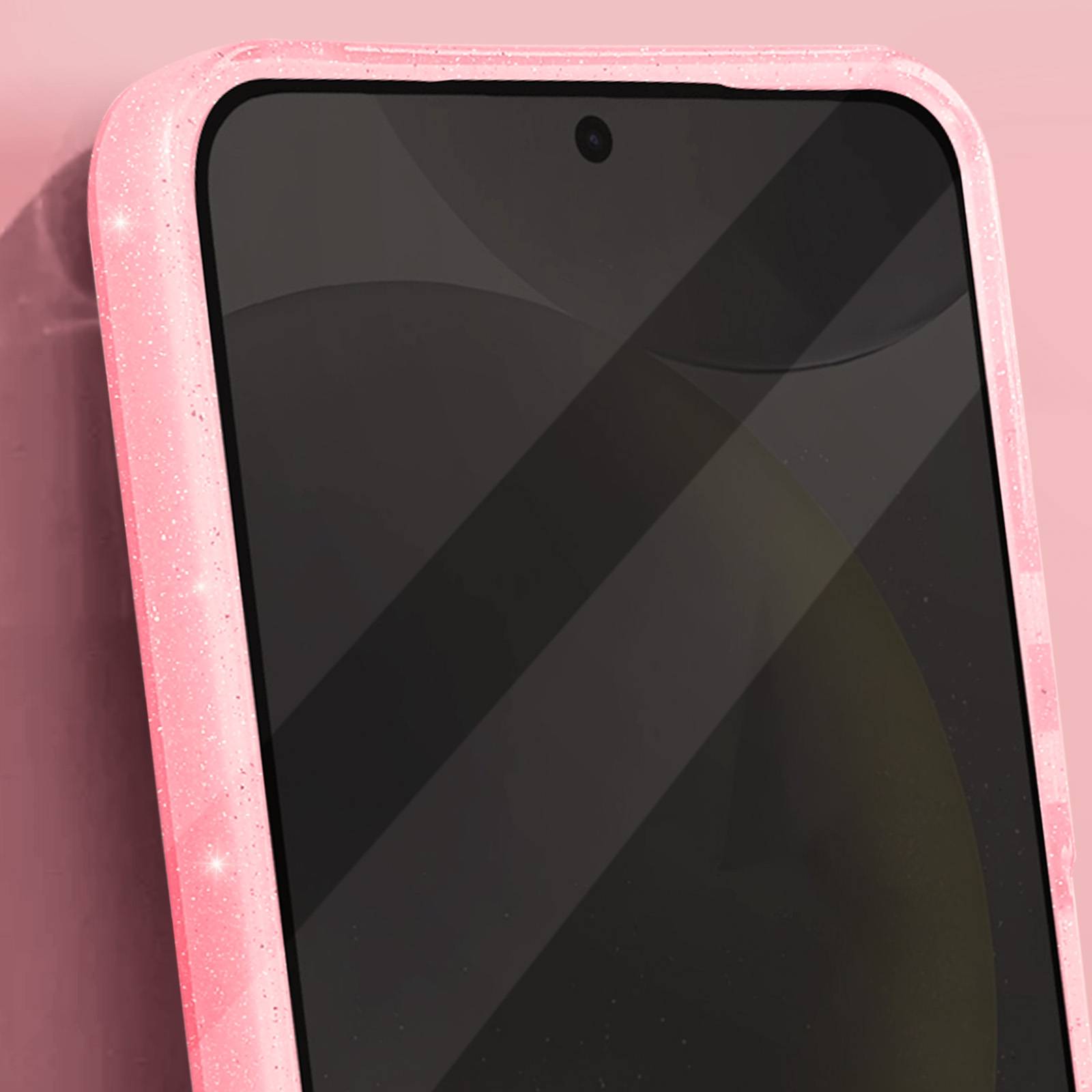 Coque pour Samsung S24 Silicone Design Pailleté Caméra Protégée-3