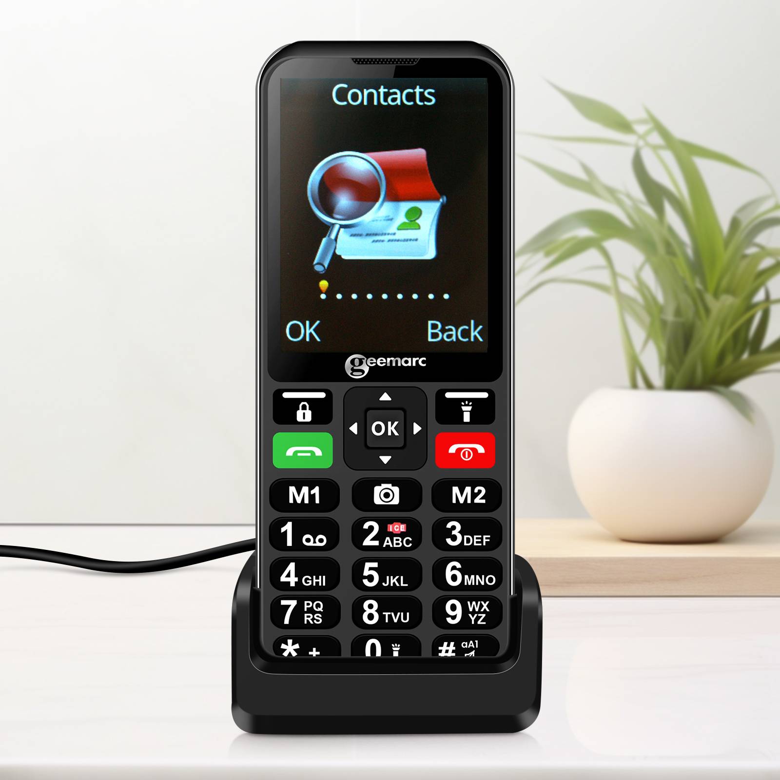 Téléphone Portable Senior - Compatible Appareils Auditifs - Bouton SOS-3