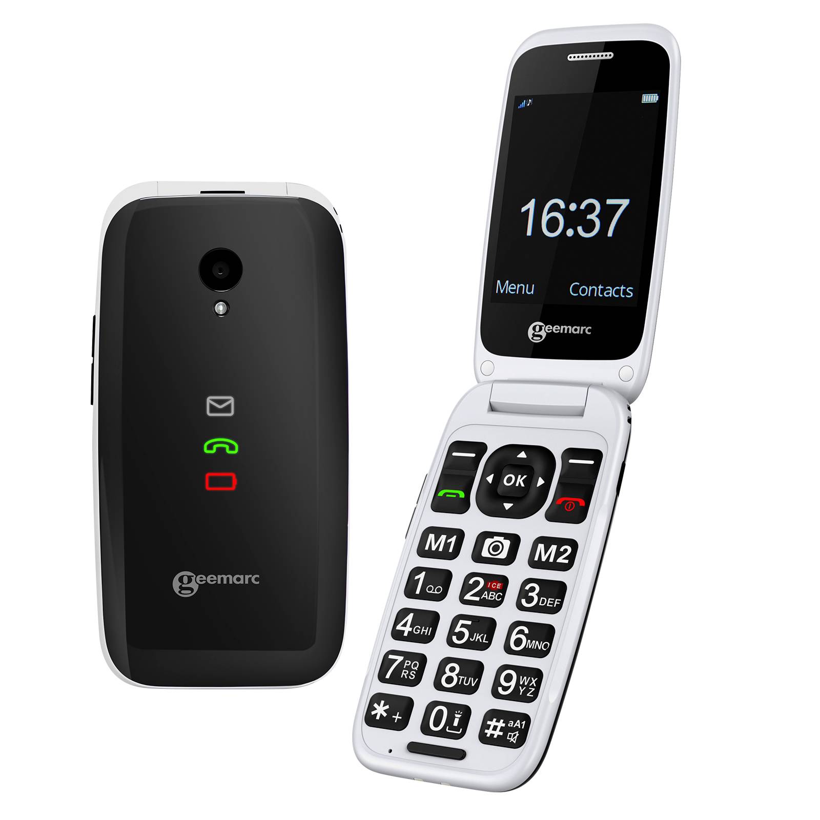 Téléphone senior clapet amplifié compatible avec appareils auditifs-1