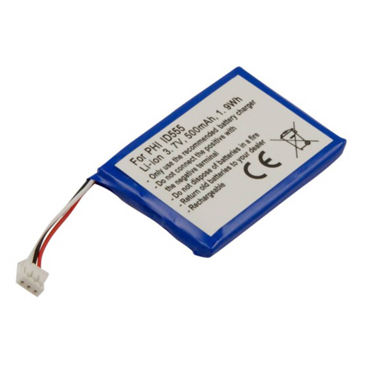 Batterie pour Téléphone Philips ID555 et GE DECT 6.0 UltraSlim 3.7V 500mAh-0