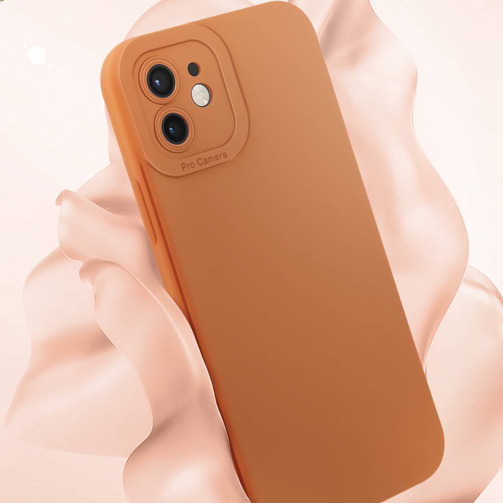 Coque pour iPhone 12 Silicone Mat Protection Caméra-3