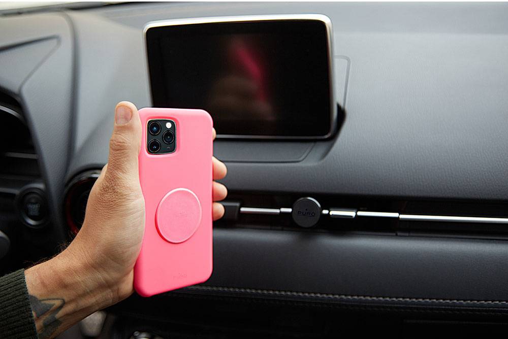 Coque pour Apple iPhone 11 Série Icon en Silicone avec Plaque Métallique-1