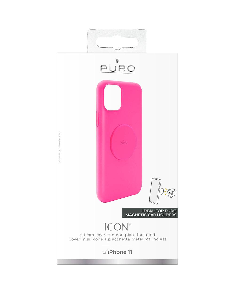 Coque pour Apple iPhone 11 Série Icon en Silicone avec Plaque Métallique-2