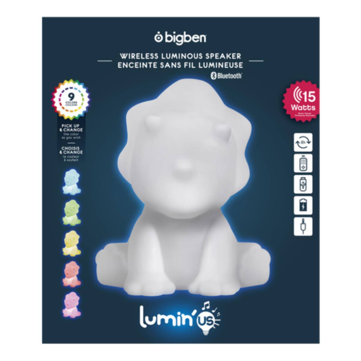 Enceinte Bluetooth Lumineuse Modèle Dinosaure-1
