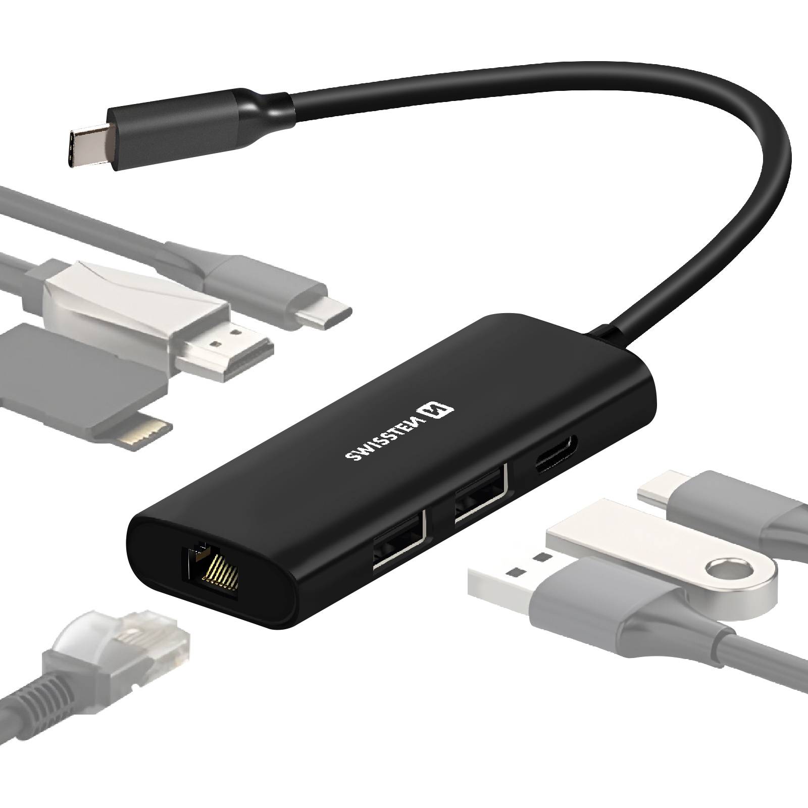 Adaptateur USB-C Multiport 8-en-1 avec Ethernet Power Delivery 100W-1