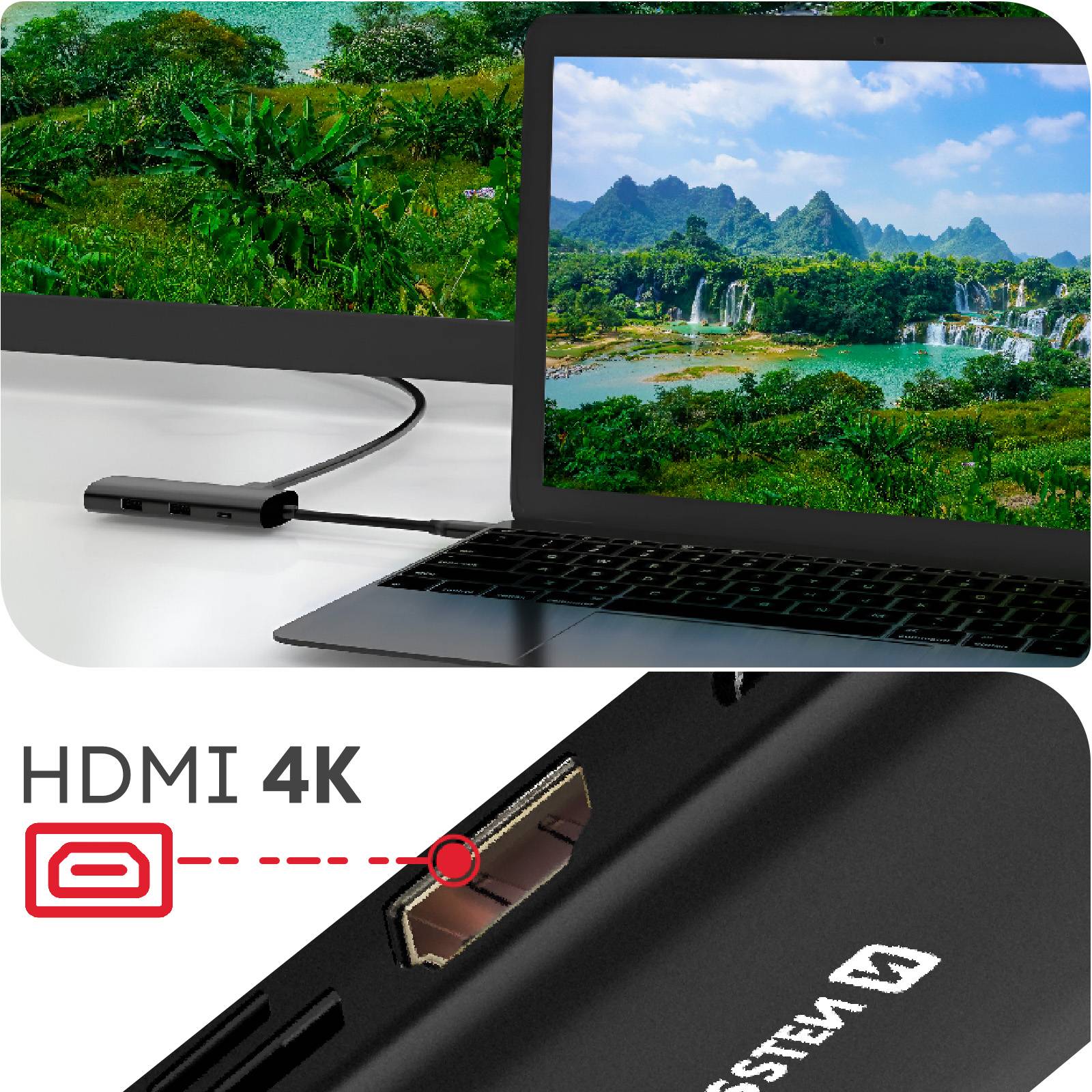 Adaptateur USB-C Multiport 8-en-1 avec Ethernet Power Delivery 100W-4