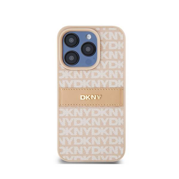 Coque pour iPhone 15 Pro Édition Repeat Pattern Tonal Stripe avec Logo Métallisé