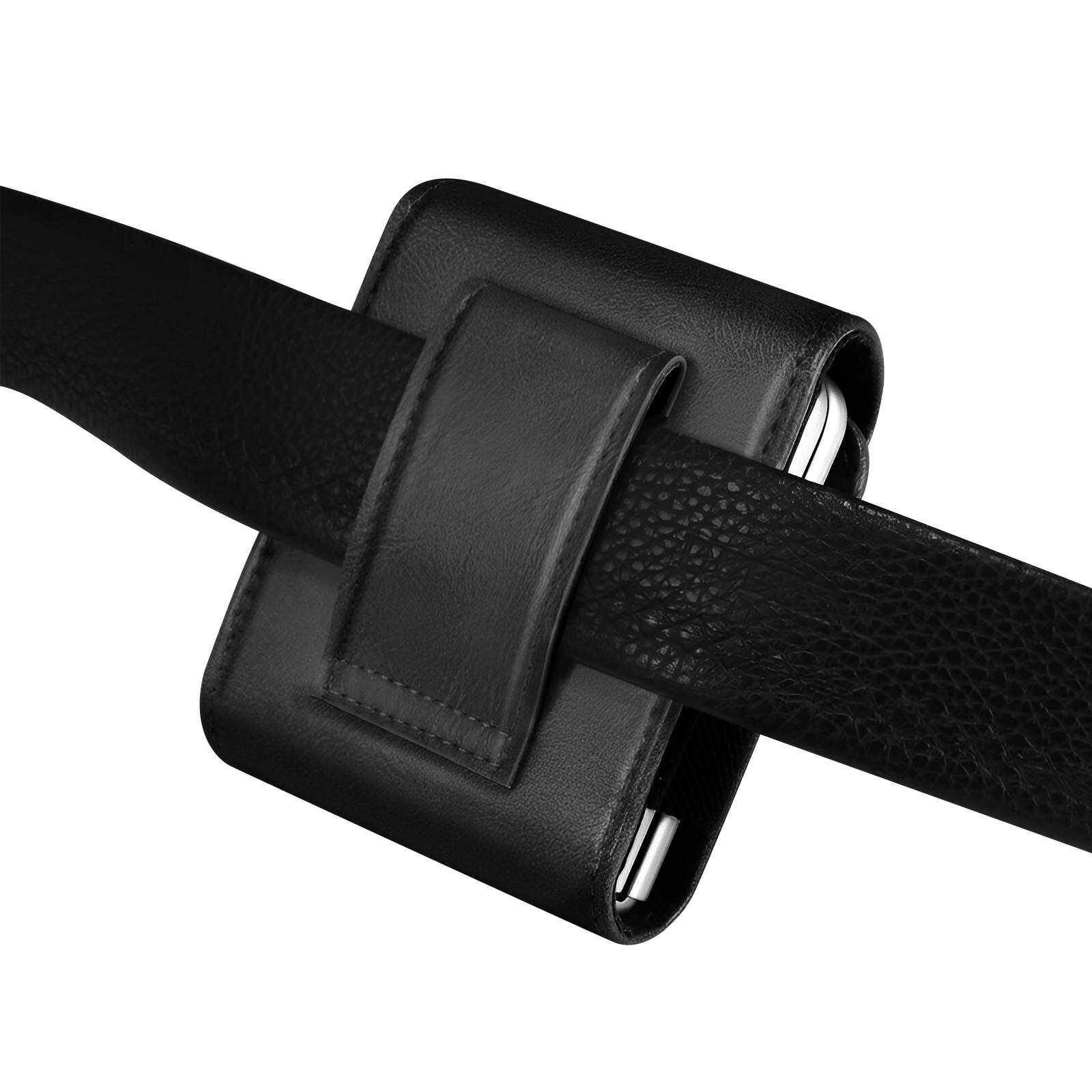 Étui Ceinture Universel pour Téléphone Pliable Cuir Fermeture Aimantée-2