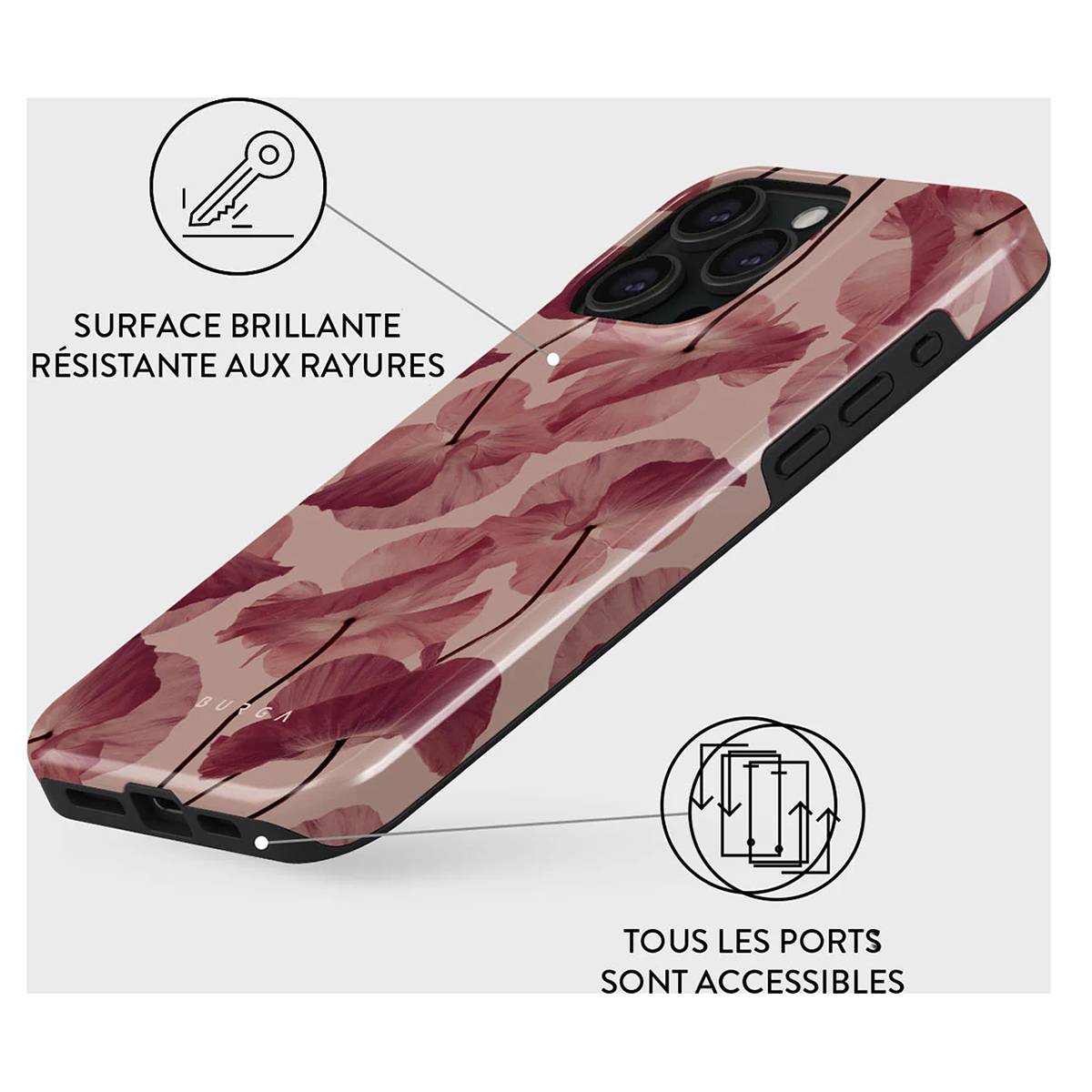Coque pour iPhone 15 Pro Tough Antichocs Modèle Tender Kiss-1