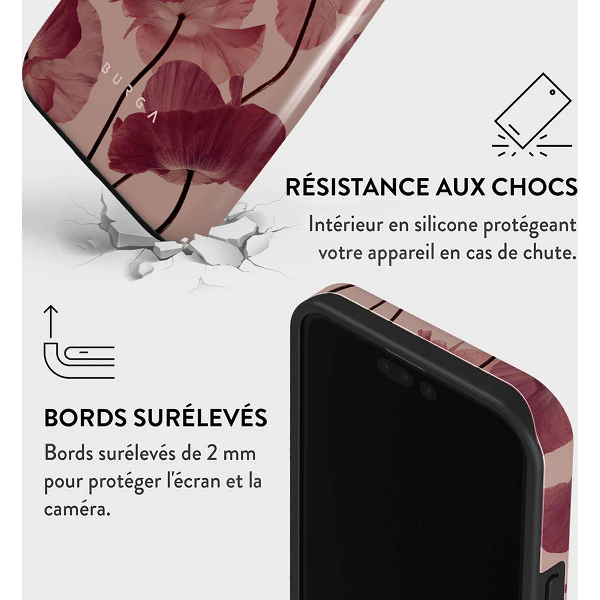 Coque pour iPhone 15 Pro Tough Antichocs Modèle Tender Kiss-3