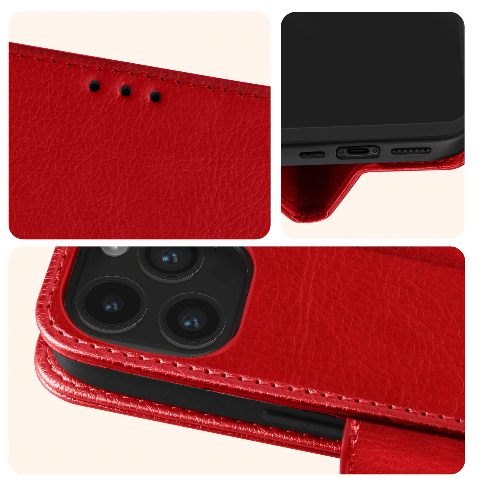 Étui pour iPhone 15 Pro Max Clapet Portefeuille Fonction Support Vidéo-3