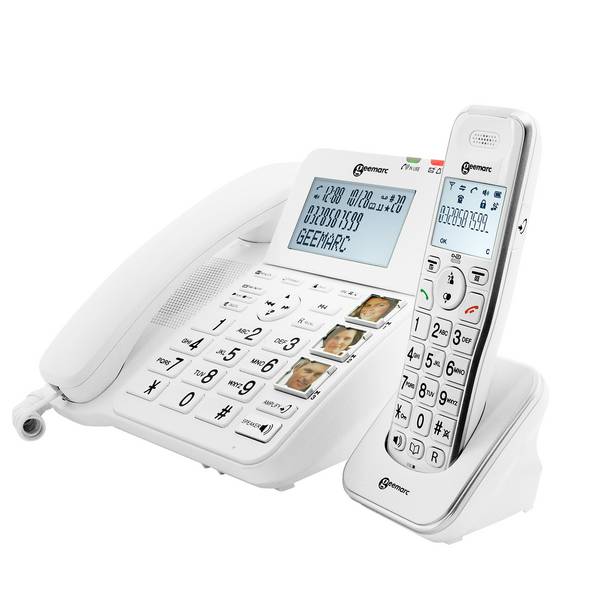 Téléphone Fixe Senior Amplifié + Combiné Additionnel Répondeur