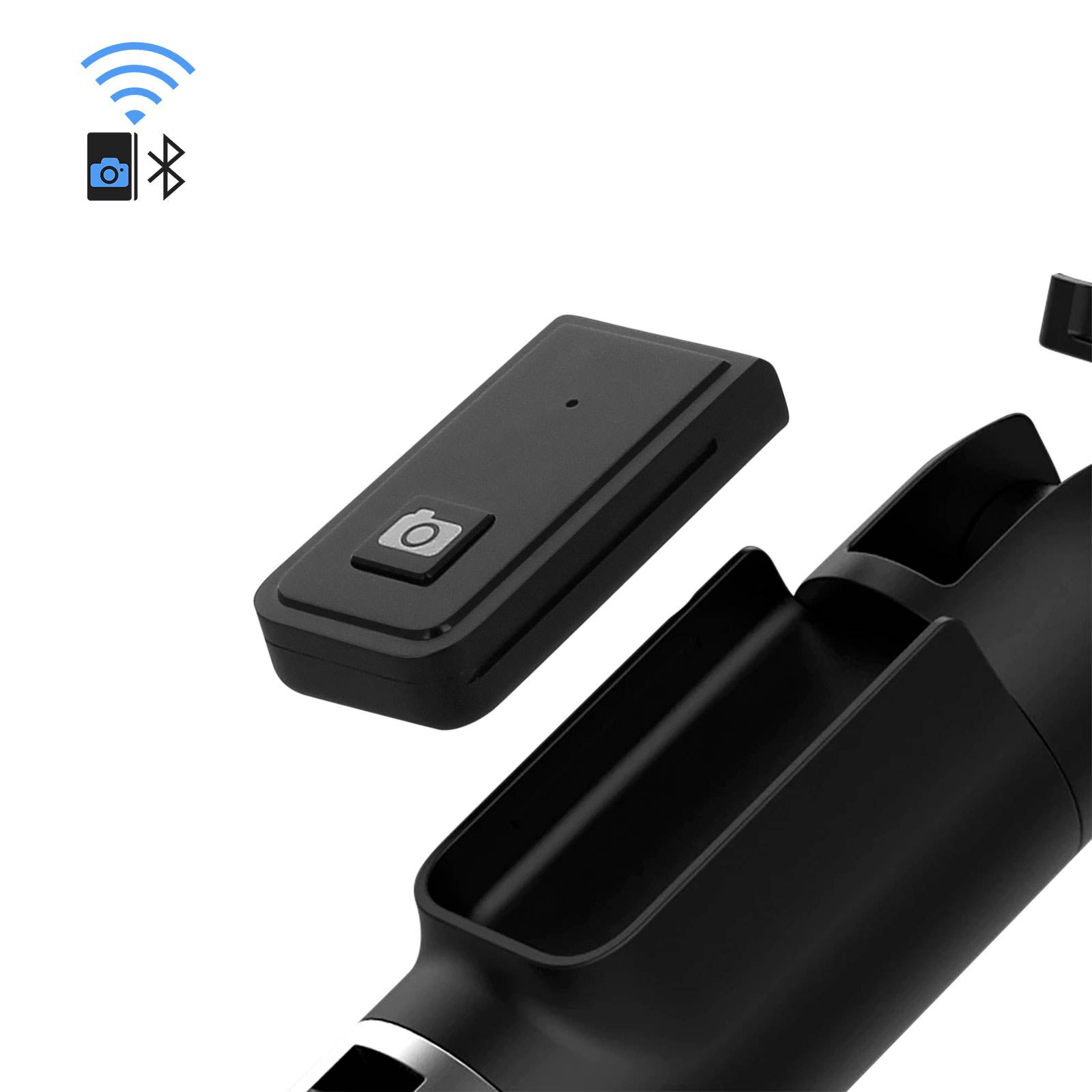 Perche Selfie Sans-fil Bluetooth avec Fonction Trépied Hauteur réglable-3