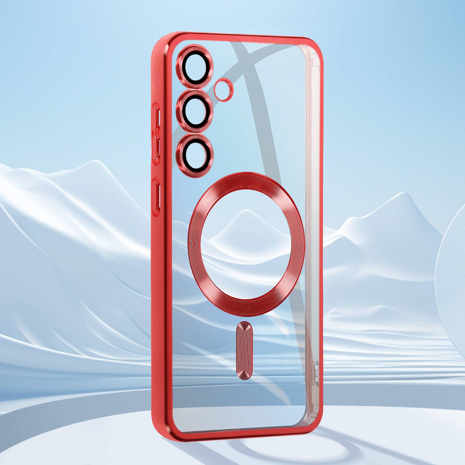 Coque MagSafe pour Samsung S24 en Silicone Contour Chromé-4