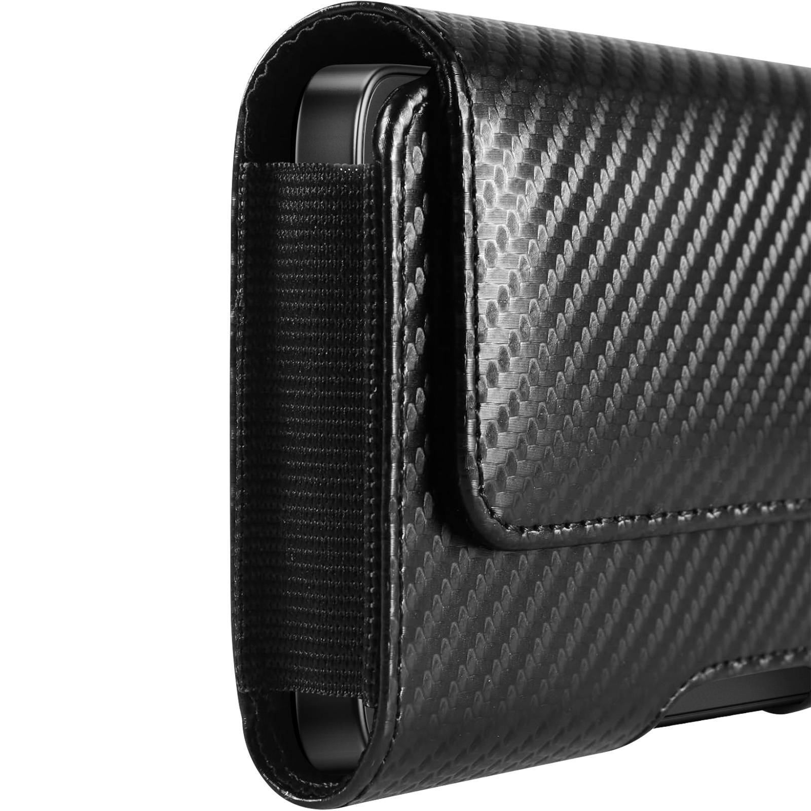 Étui Ceinture Carbone pour Téléphone 6.7 pouces avec Clip Rotatif-4