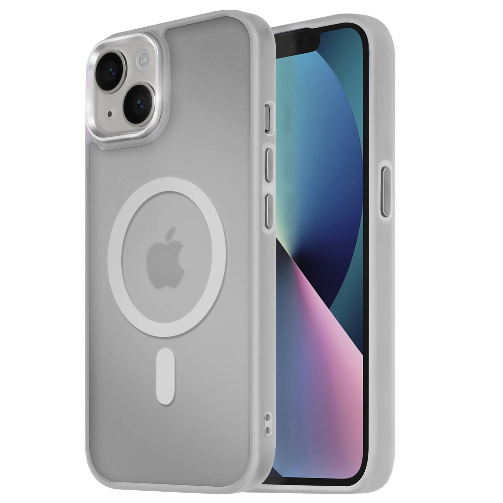 Coque MagSafe pour iPhone 13 Dos Mat Givré Contour-0