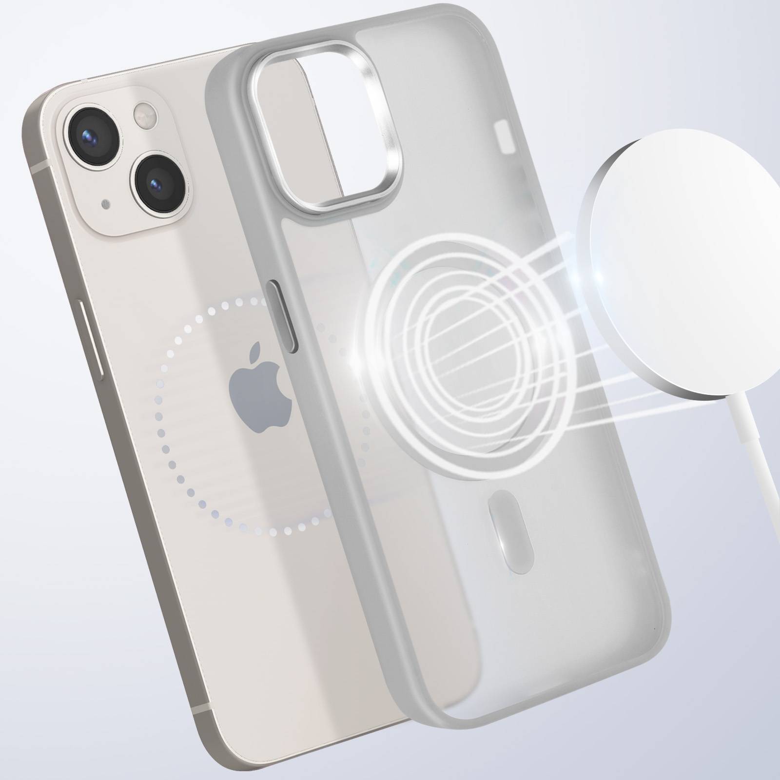 Coque MagSafe pour iPhone 13 Dos Mat Givré Contour-2