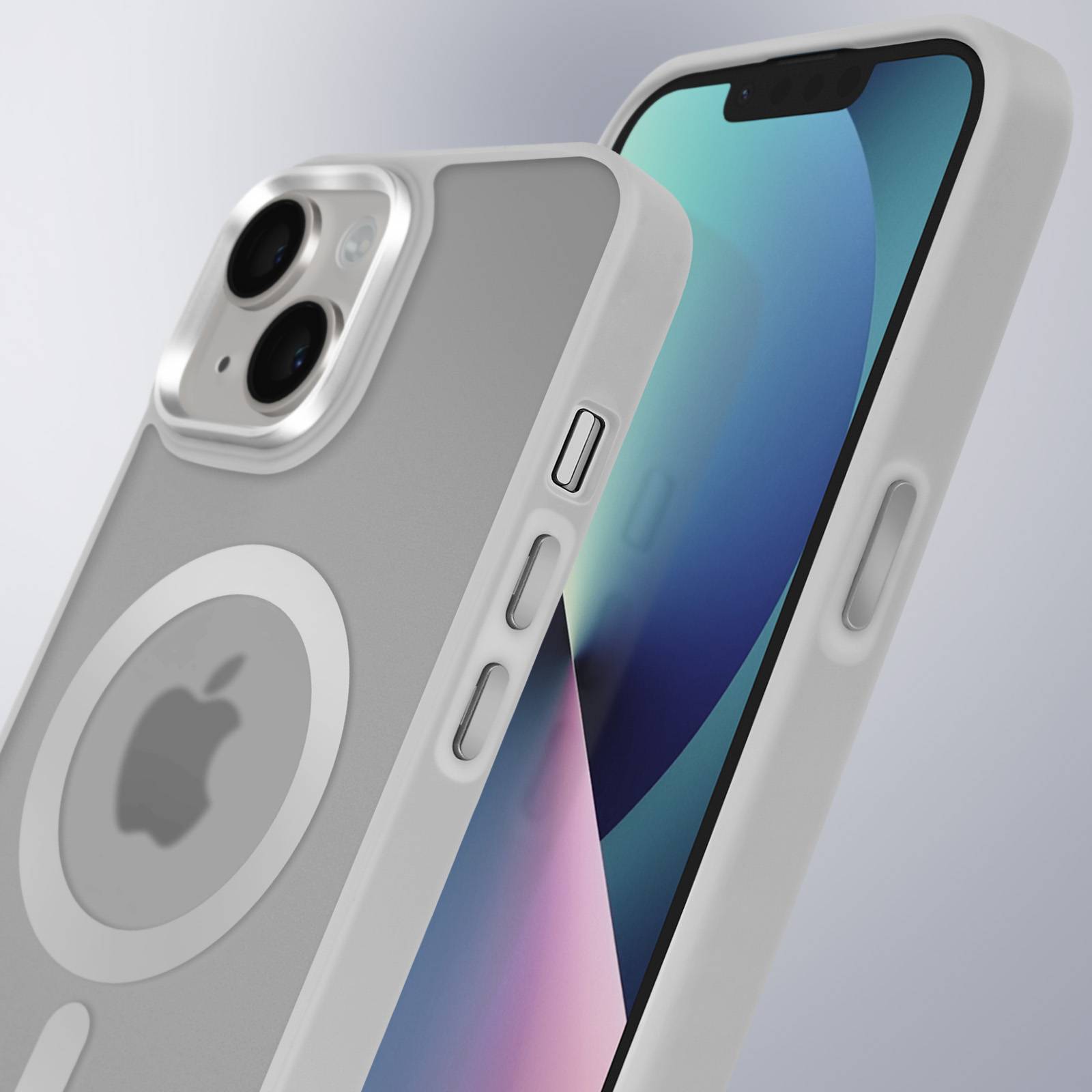 Coque MagSafe pour iPhone 13 Dos Mat Givré Contour-3