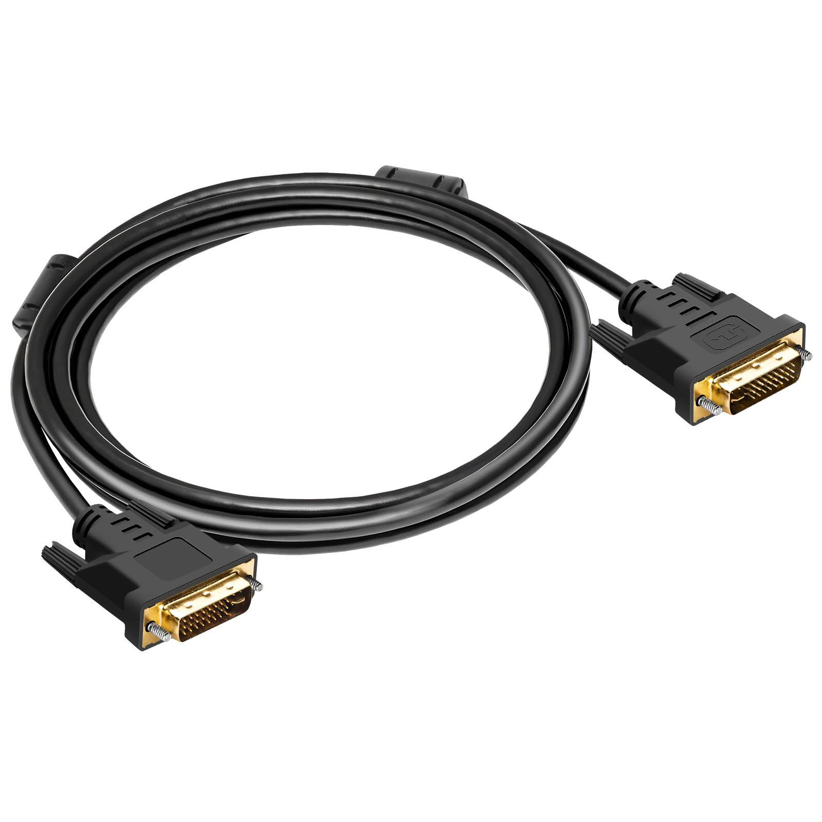 Câble Vidéo DVI-I 24+5 Mâle / Mâle Full HD 1.8m Connecteurs Plaqués Or-1