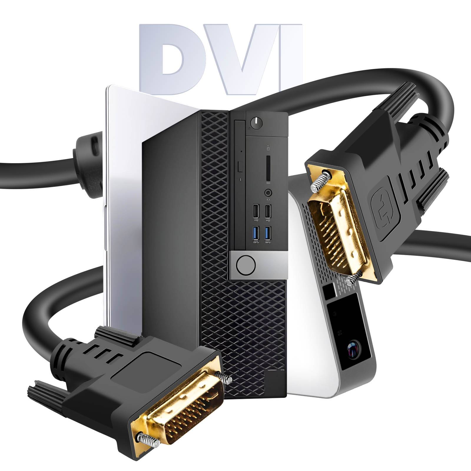 Câble Vidéo DVI-I 24+5 Mâle / Mâle Full HD 1.8m Connecteurs Plaqués Or-2