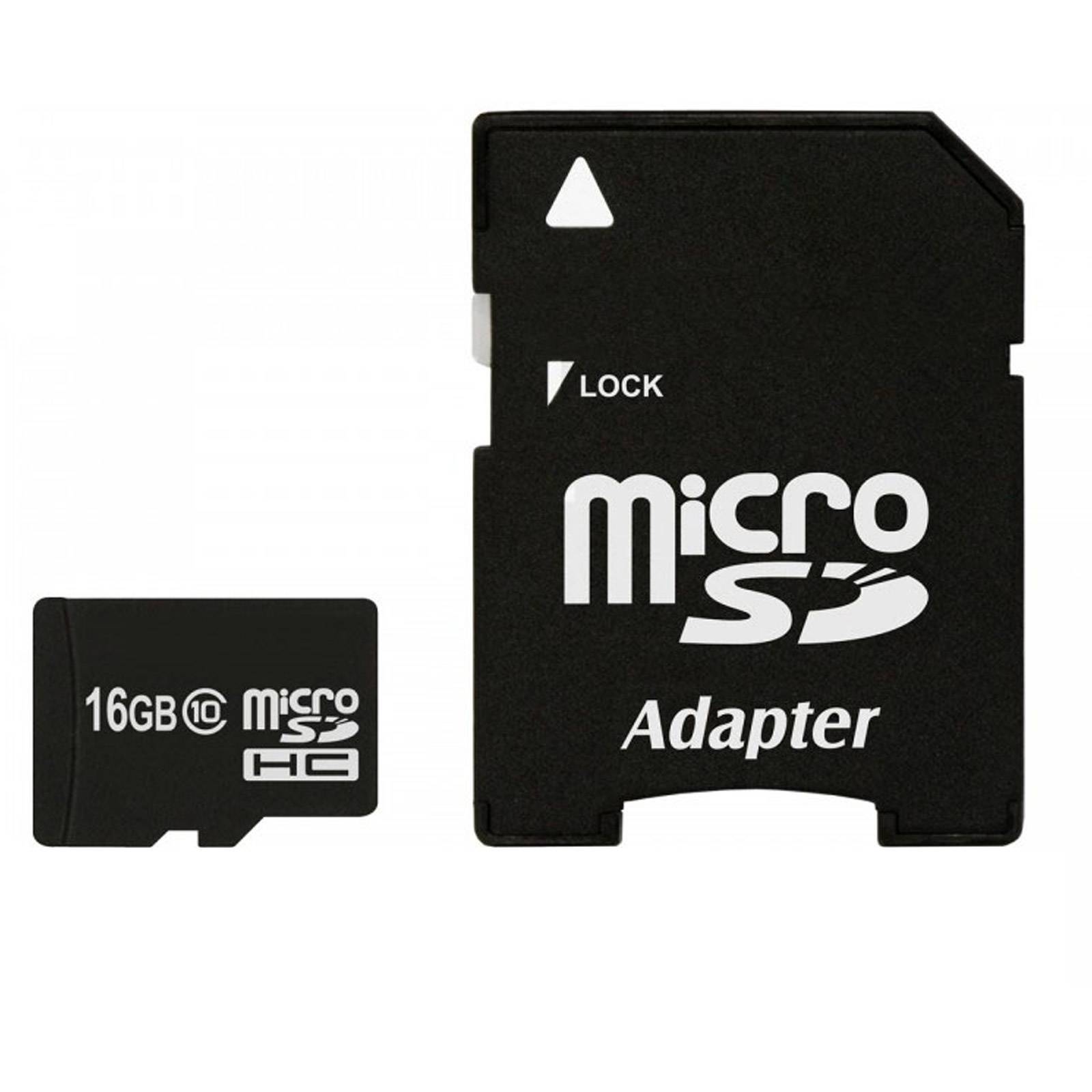 Carte mémoire Micro-SD 16Go classe 10 + Adaptateur SD-0