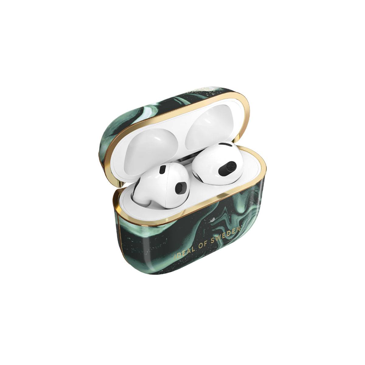Coque pour AirPods 3 Modèle Golden Olive Marble Attrayante-1