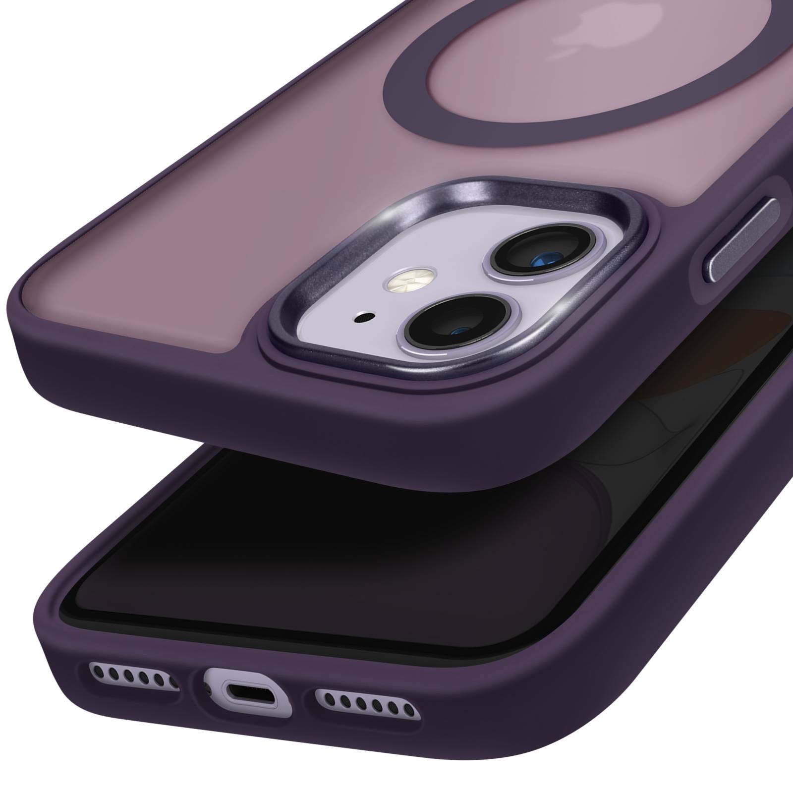 Coque MagSafe pour iPhone 11 Dos Mat Givré Contour-1