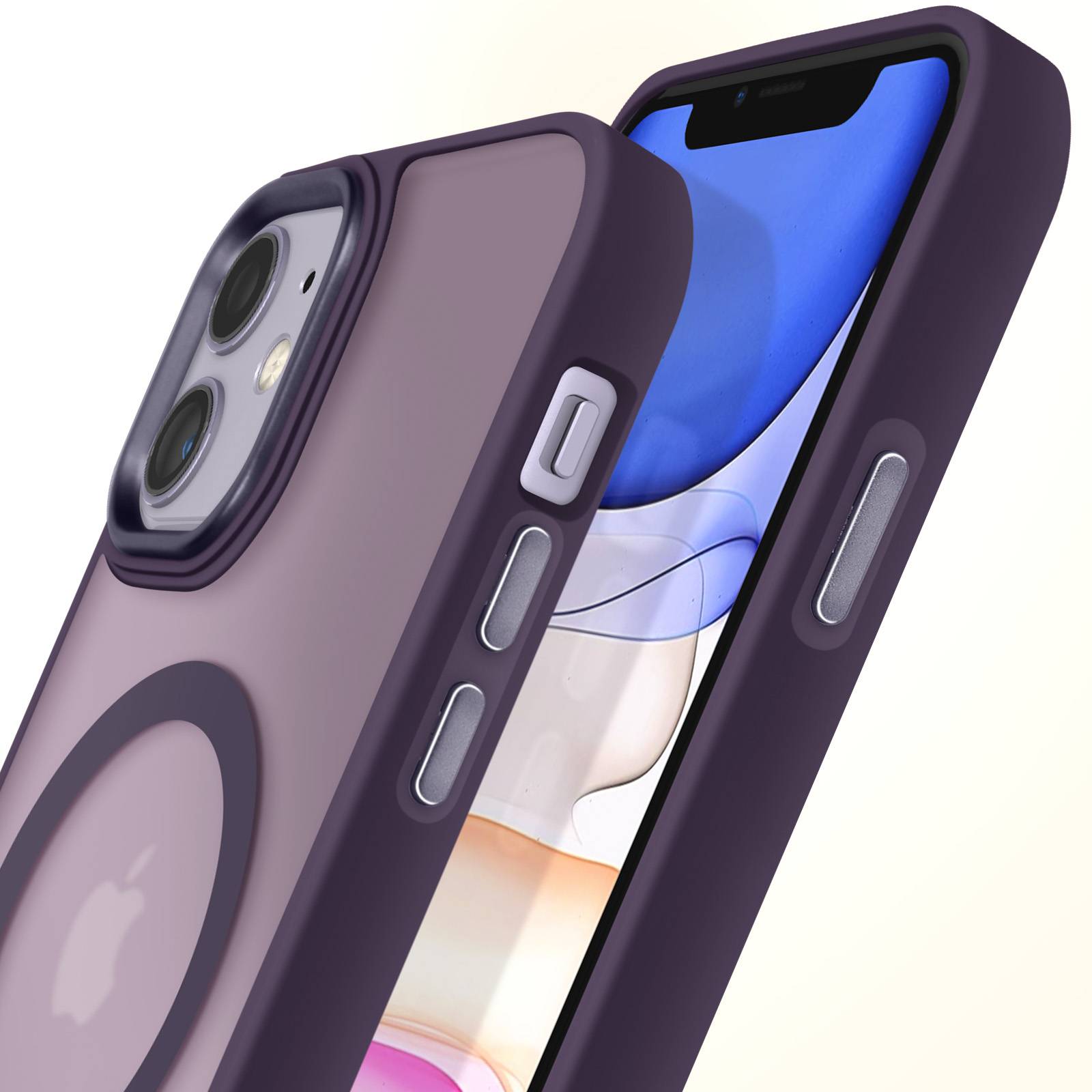 Coque MagSafe pour iPhone 11 Dos Mat Givré Contour-3