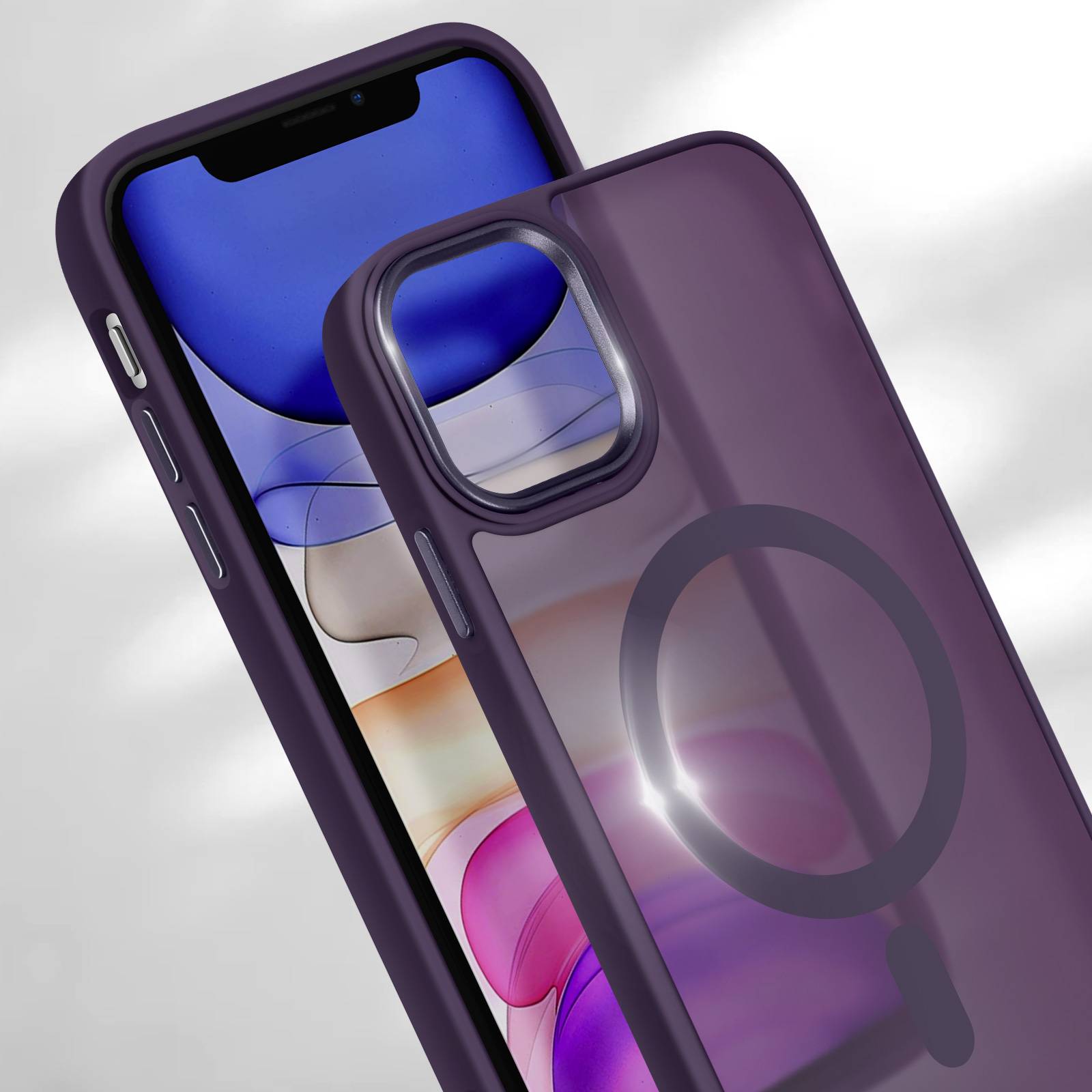 Coque MagSafe pour iPhone 11 Dos Mat Givré Contour-4