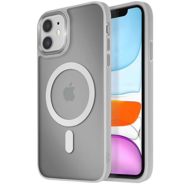 Coque MagSafe pour iPhone 11 Dos Mat Givré Contour