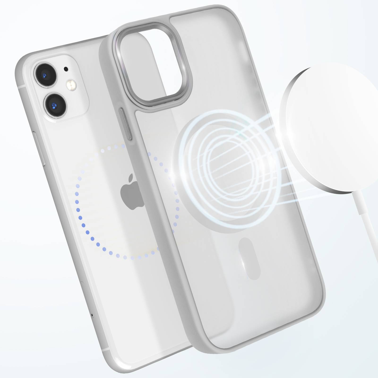 Coque MagSafe pour iPhone 11 Dos Mat Givré Contour-2