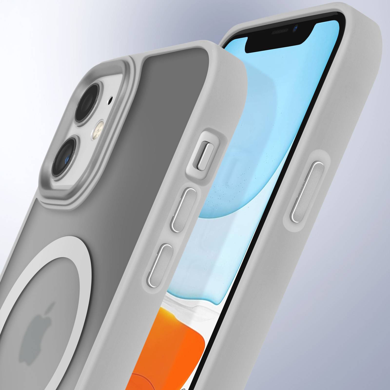 Coque MagSafe pour iPhone 11 Dos Mat Givré Contour-3