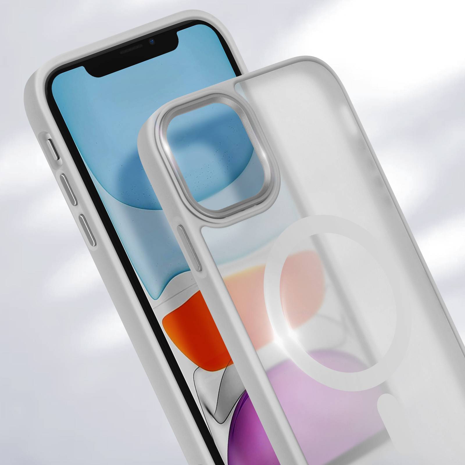 Coque MagSafe pour iPhone 11 Dos Mat Givré Contour-4