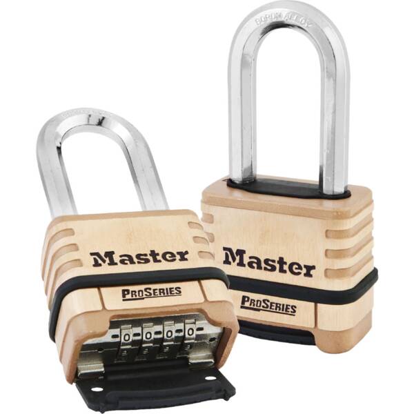 Cadenas Master Lock, cadenas ProSeries en laiton à combinaison programmable, cadenas haute sécurité