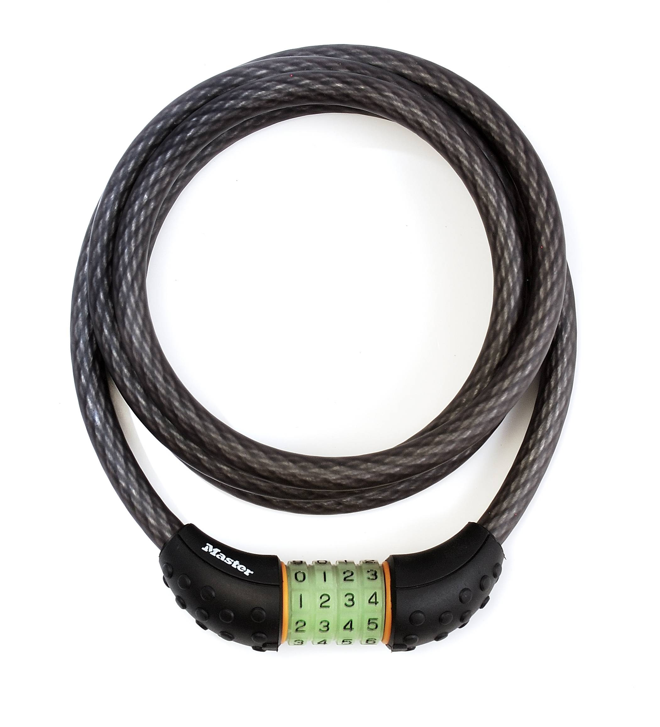 MASTER LOCK Cable Antivol Vélo [1,8 m Câble] [Combinaison] [Extérieur] [Support Fixation Vélo] 8190EURDPRO-2
