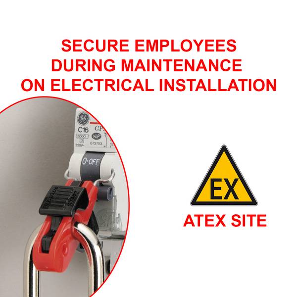 S2392 Mini Bloque Disjoncteur pour Consignation Electrique et Interrupteur Standard ISO/DIN, Interrupteurs jusqu'à 13 mm