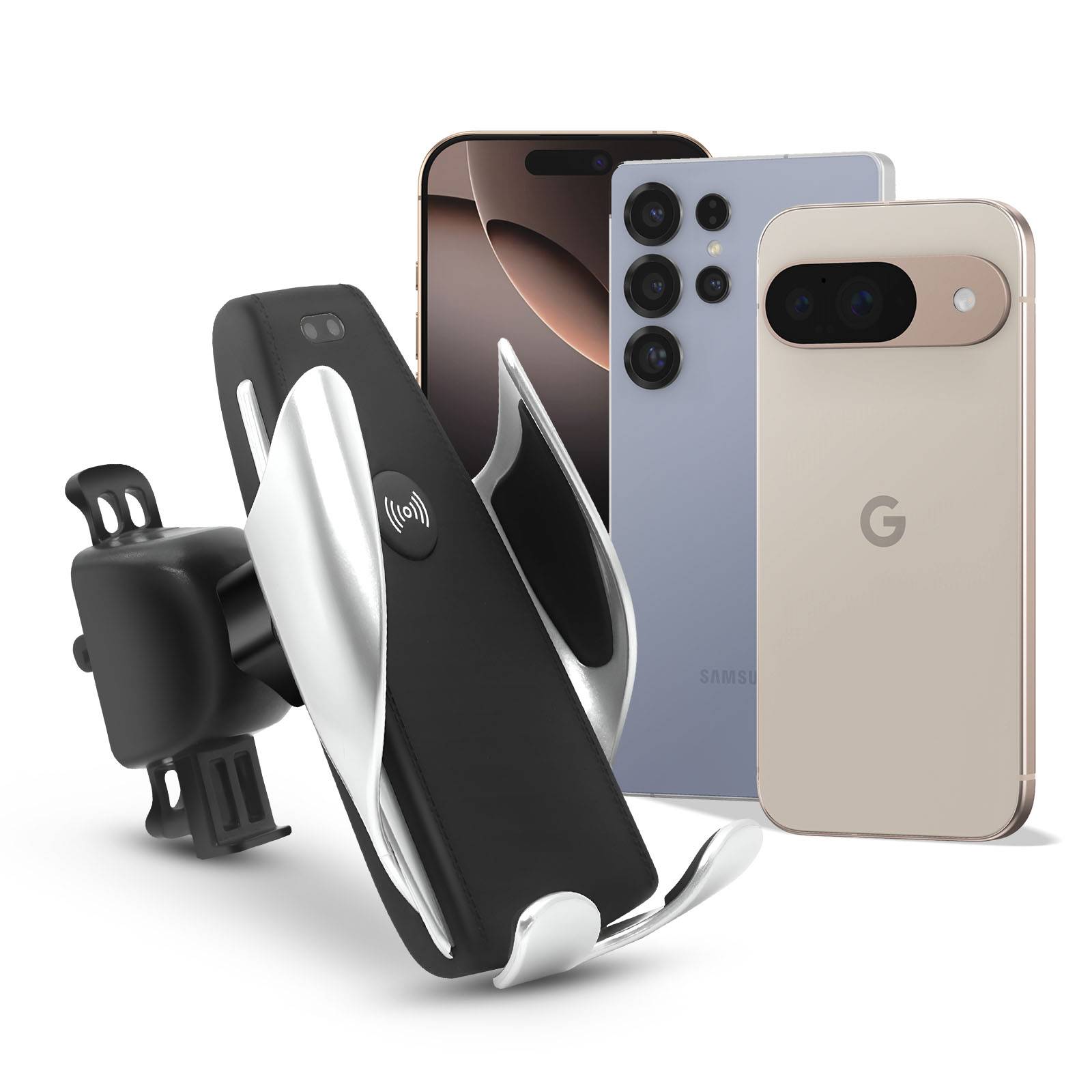 Support Voiture Téléphone jusqu'à 6.9 pouces avec Charge QI 15W-3