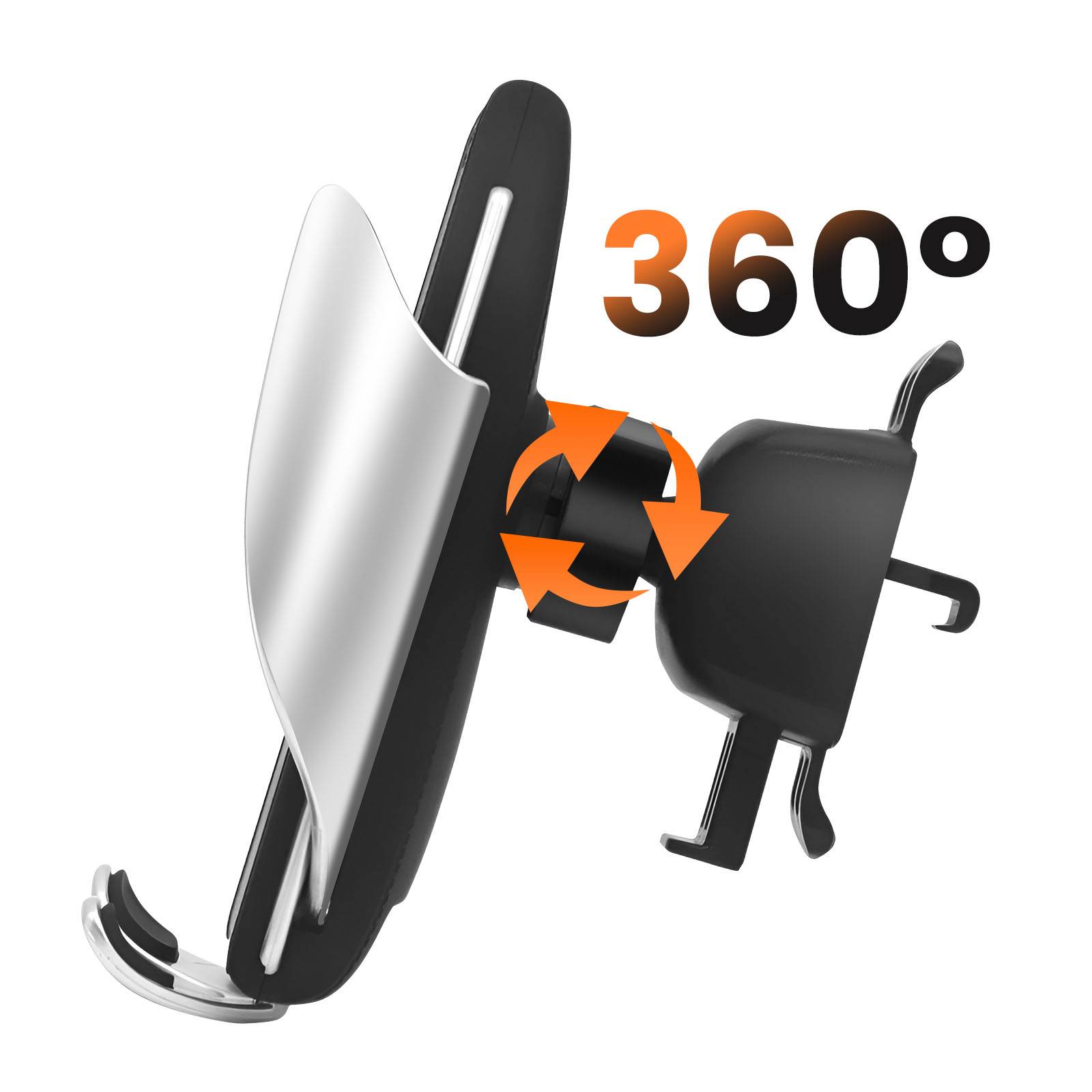 Support Voiture Téléphone jusqu'à 6.9 pouces avec Charge QI 15W-4