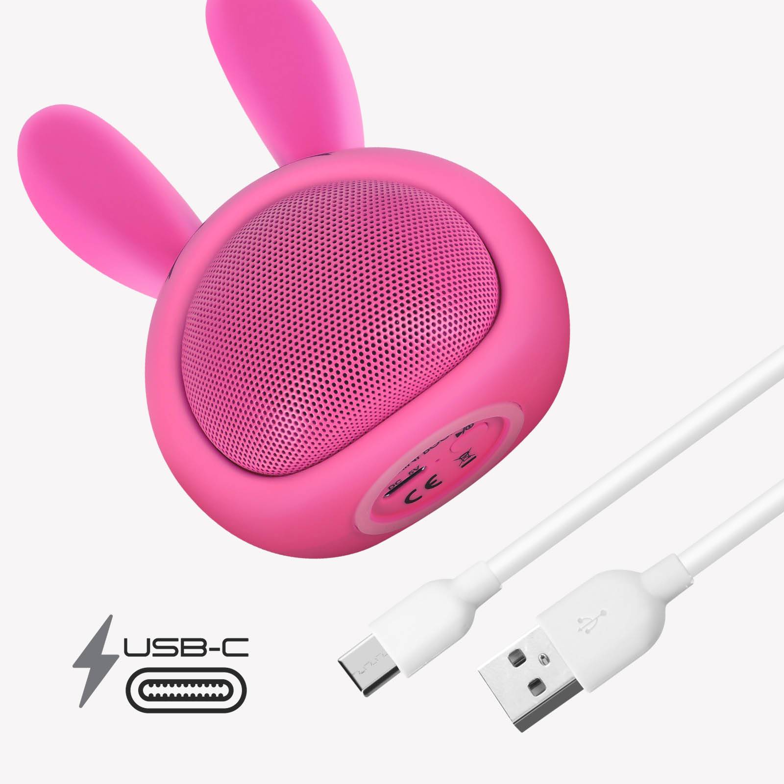 Enceinte Bluetooth 3W Autonomie 3h Design Lapin Lumineux-2