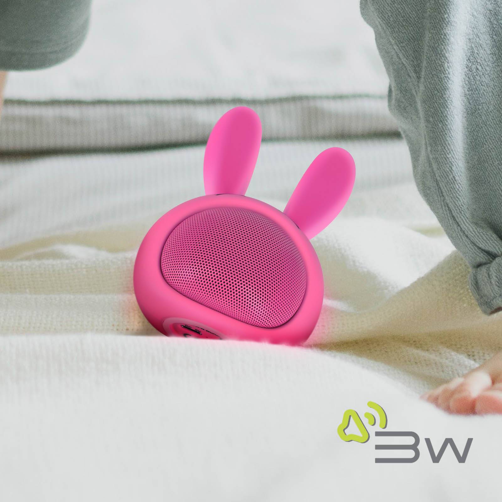Enceinte Bluetooth 3W Autonomie 3h Design Lapin Lumineux-4
