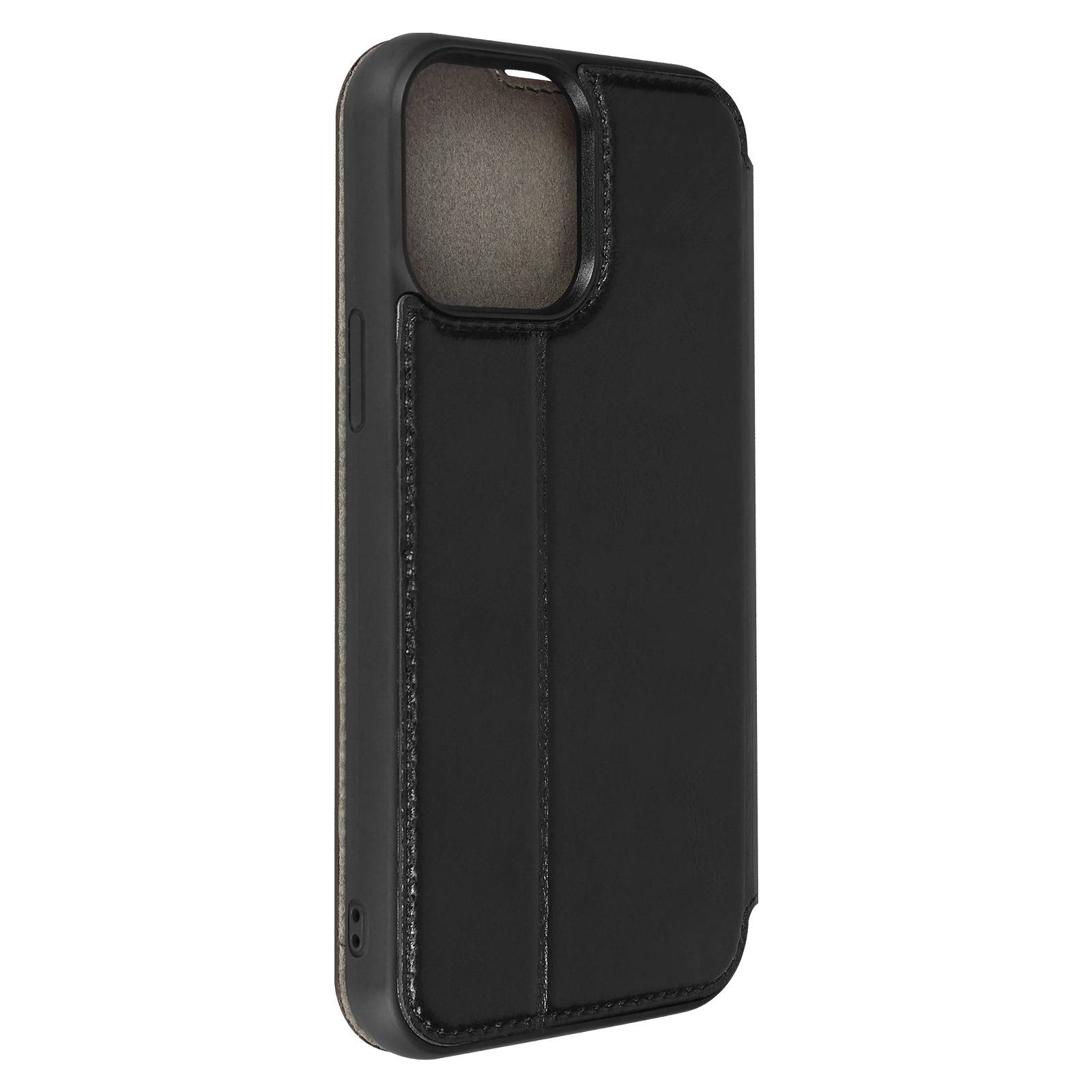 Étui pour iPhone 13 Pro Max Cuir Véritable Porte-carte Support Vidéo-0